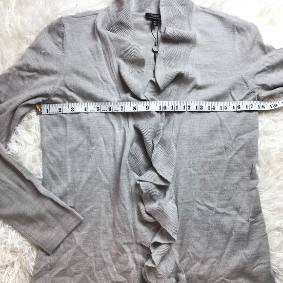Talbots || Wool Gray Open Cardigan - Picture 5 of 7